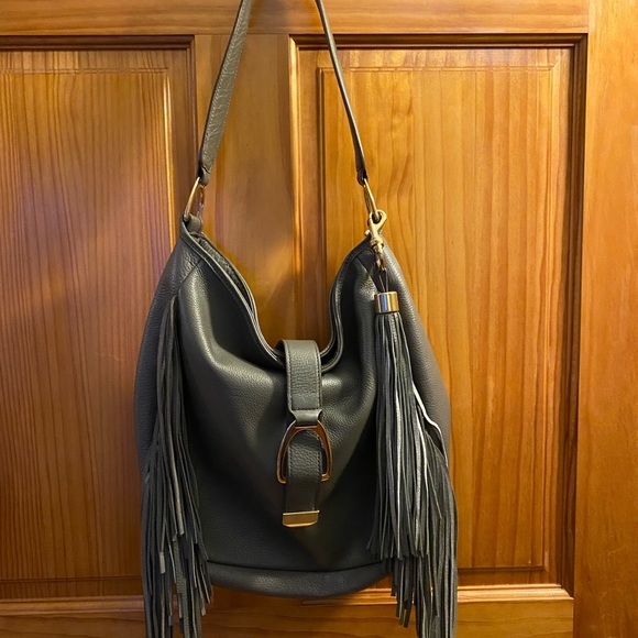 G.I.LI. Fringed Leather Hobo Bag - Picture 2 of 15